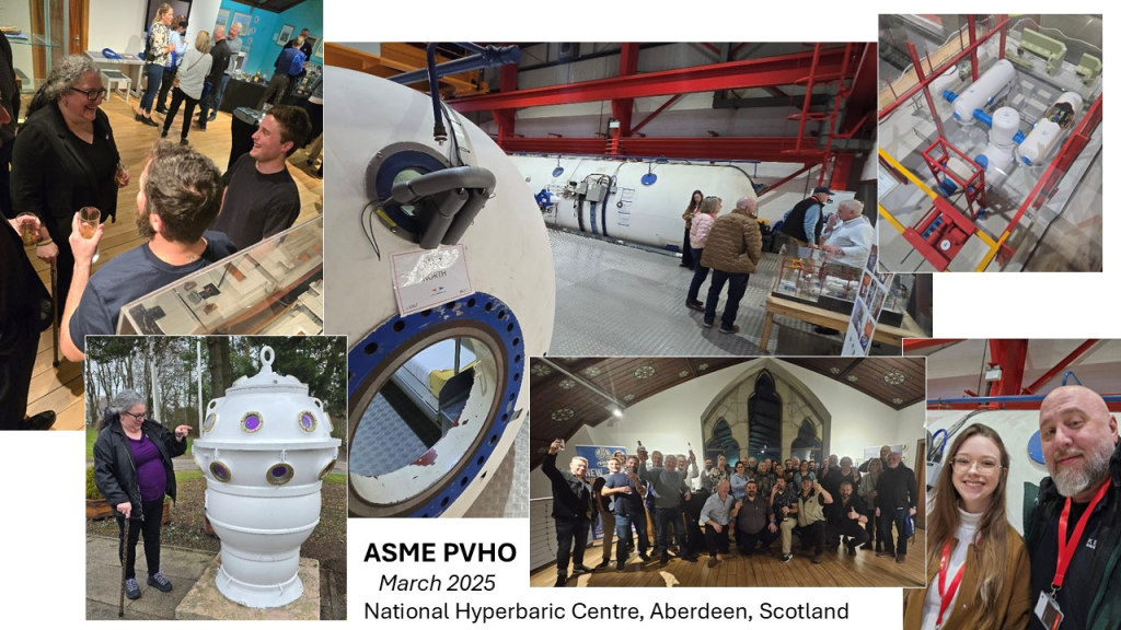 Photo montage of ASME PVHO meeting in Aberdeen Scotland